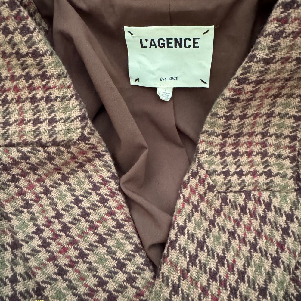 L'AGENCE Bethany Structured Tweed Blazer Jacket - Picture 6 of 14
